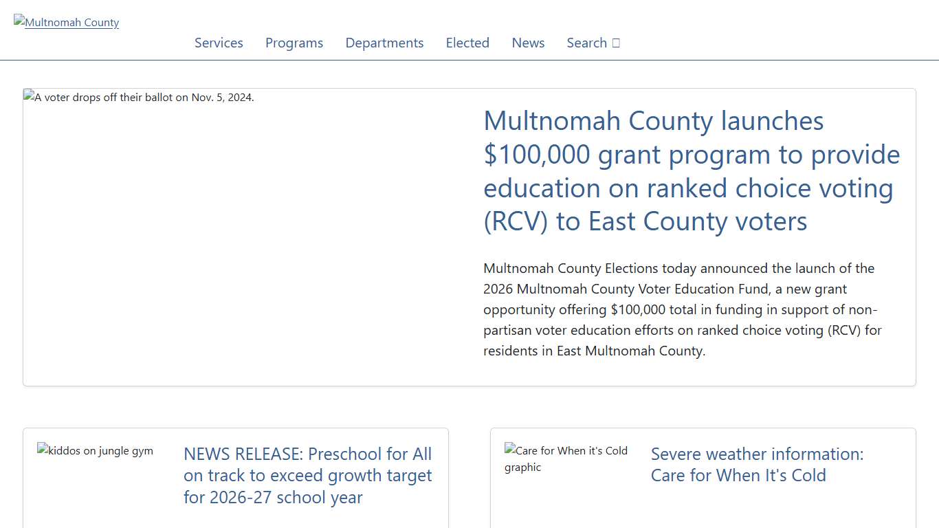 Welcome to Multnomah County Multnomah County